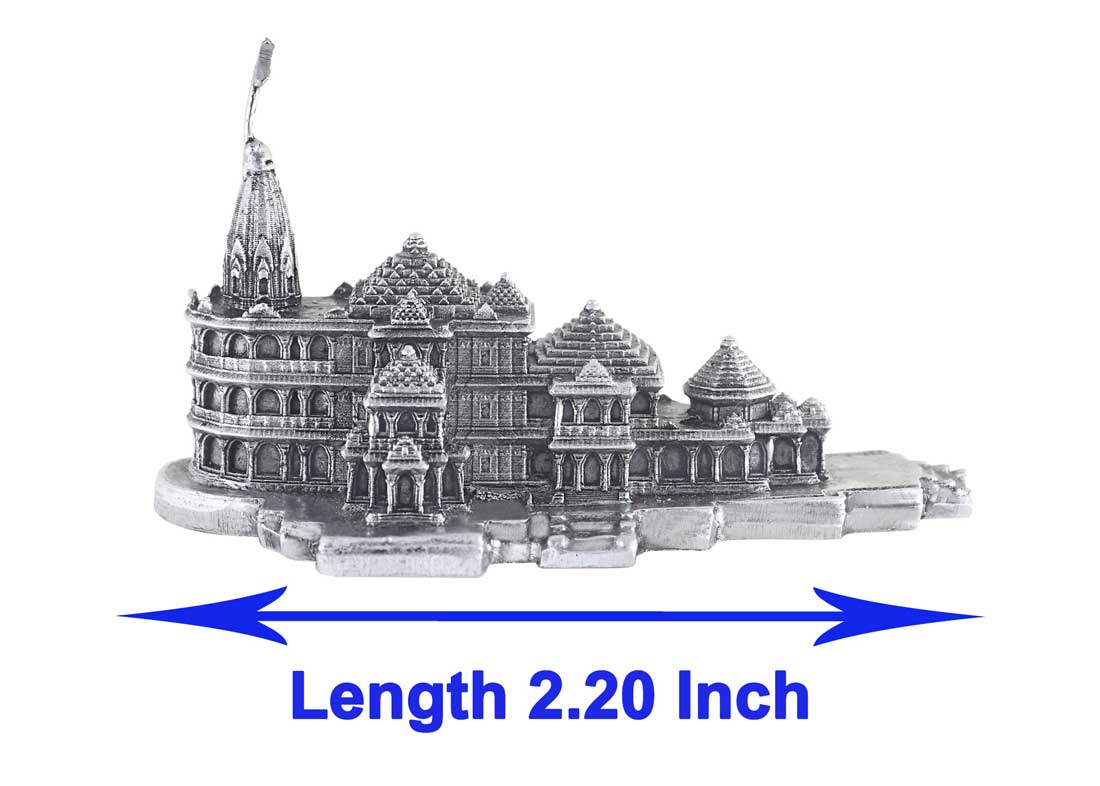 Silver Shree Ram Ayodhya Temple 3D Model in Pure Silver