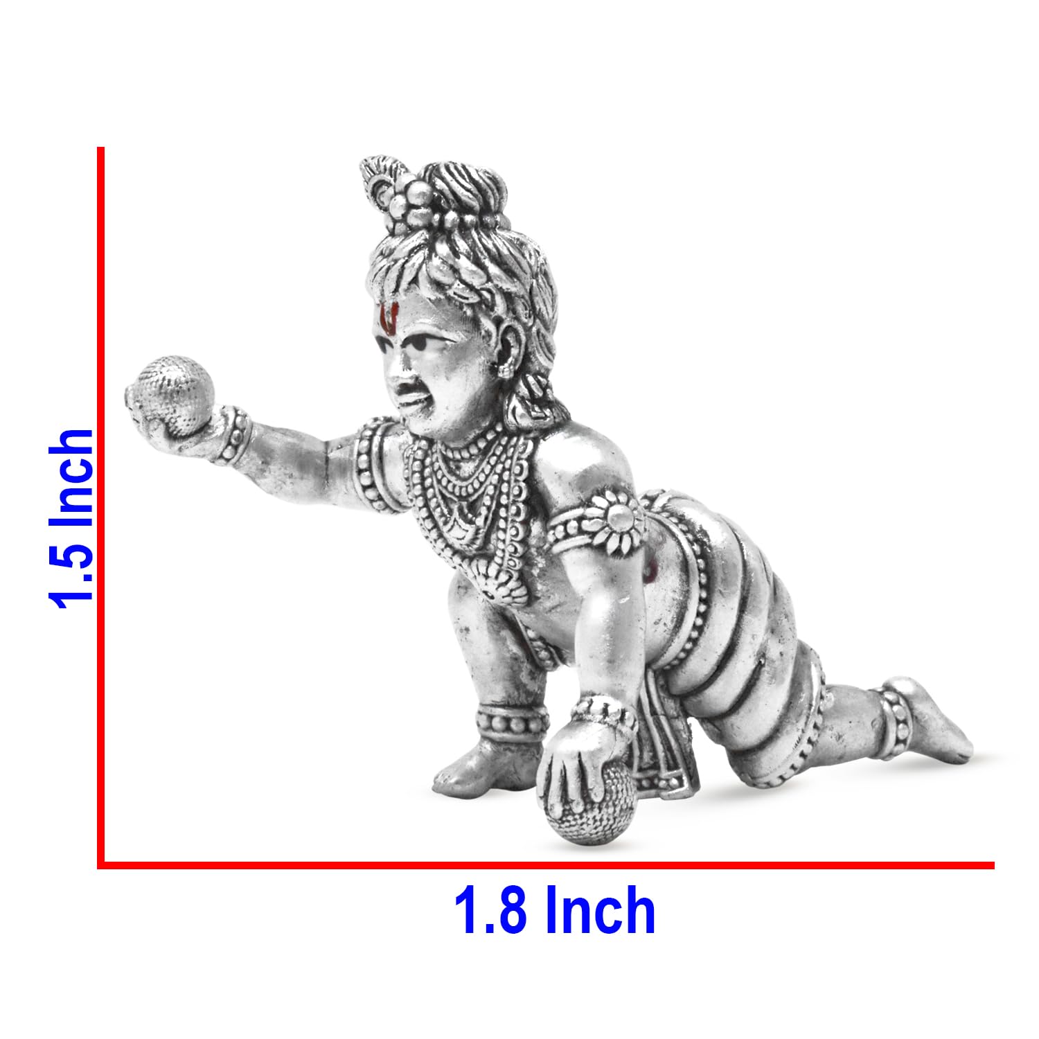 size of bal krishna idol