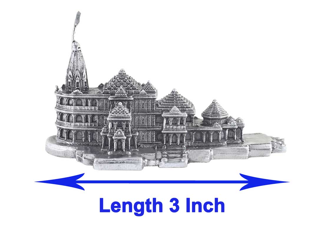 Silver Shree Ram Ayodhya Temple 3D Model in Pure Silver