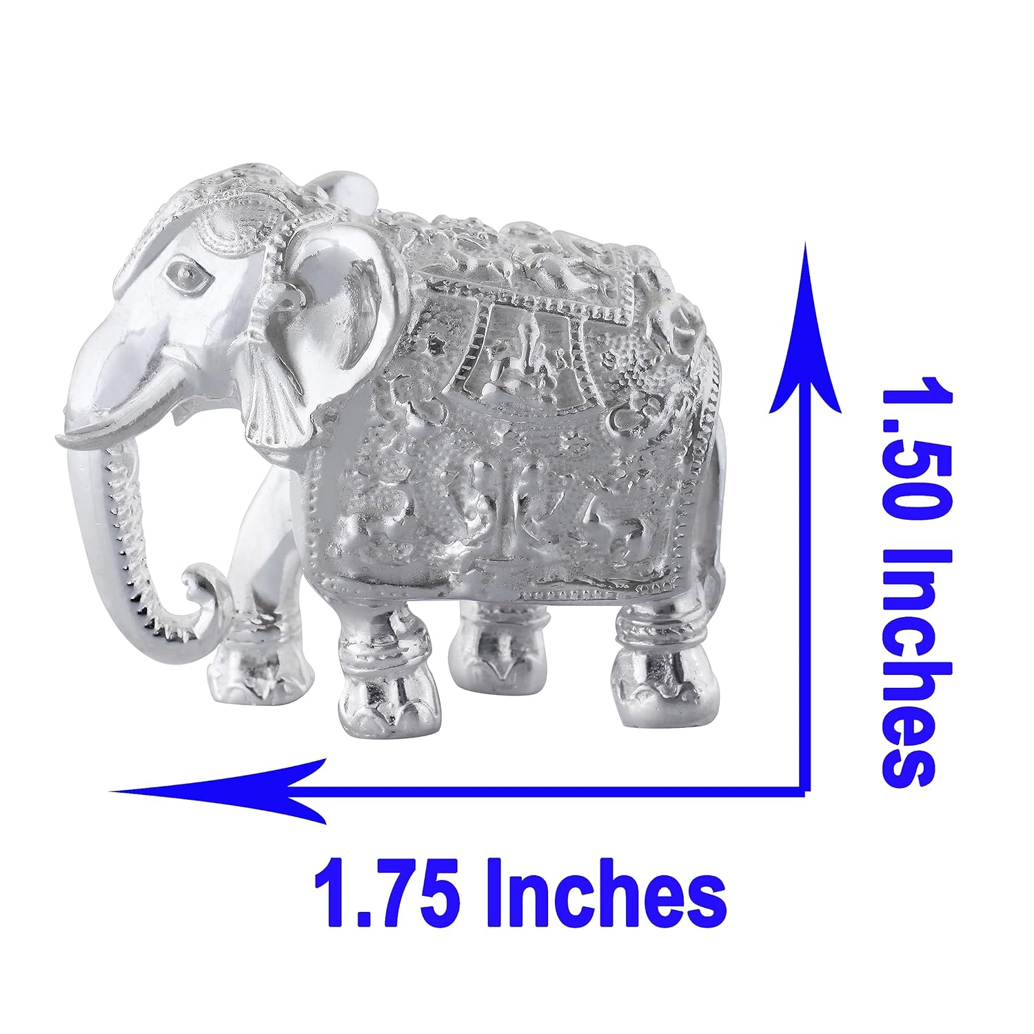 size of silver elephant idol