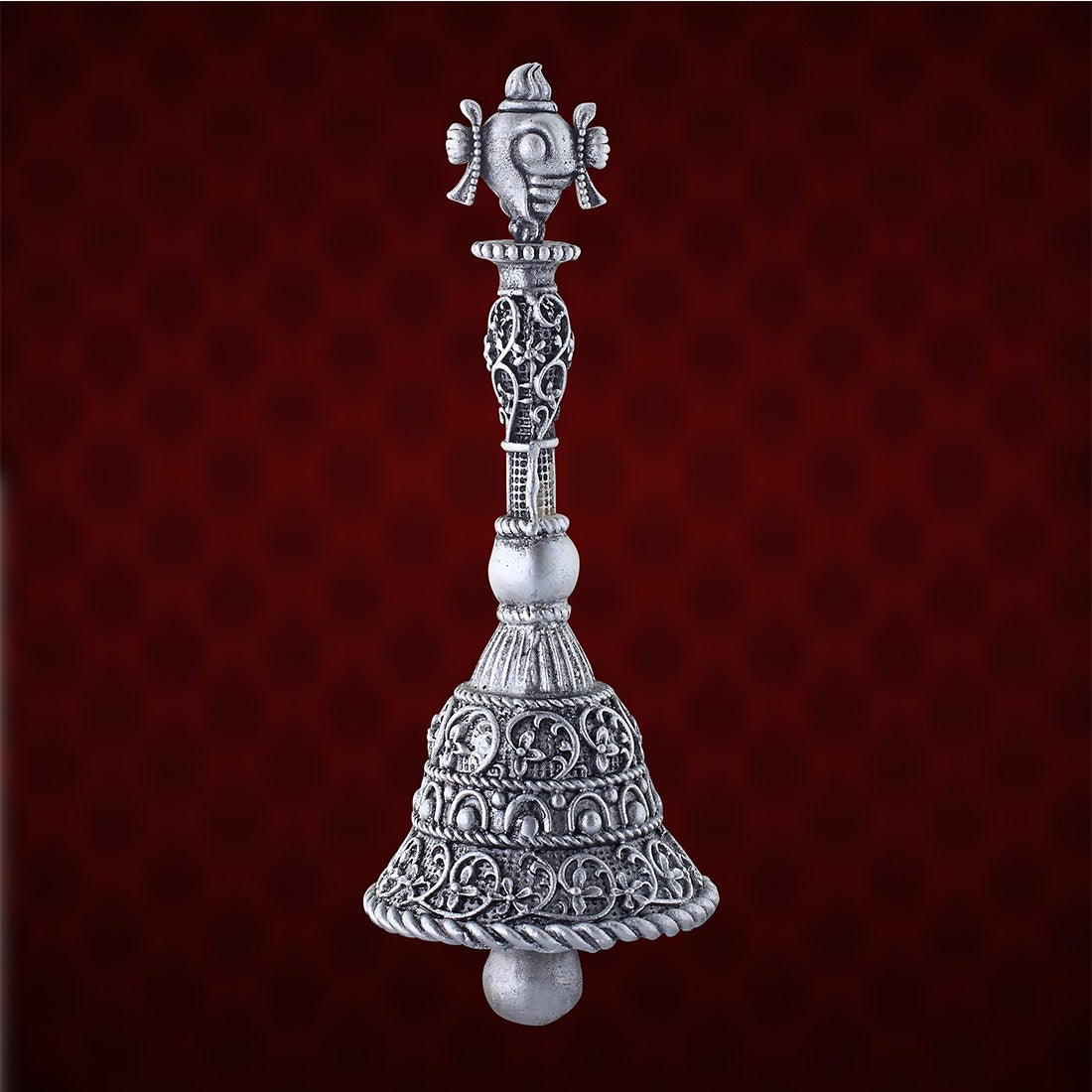 temple hand held silver bell