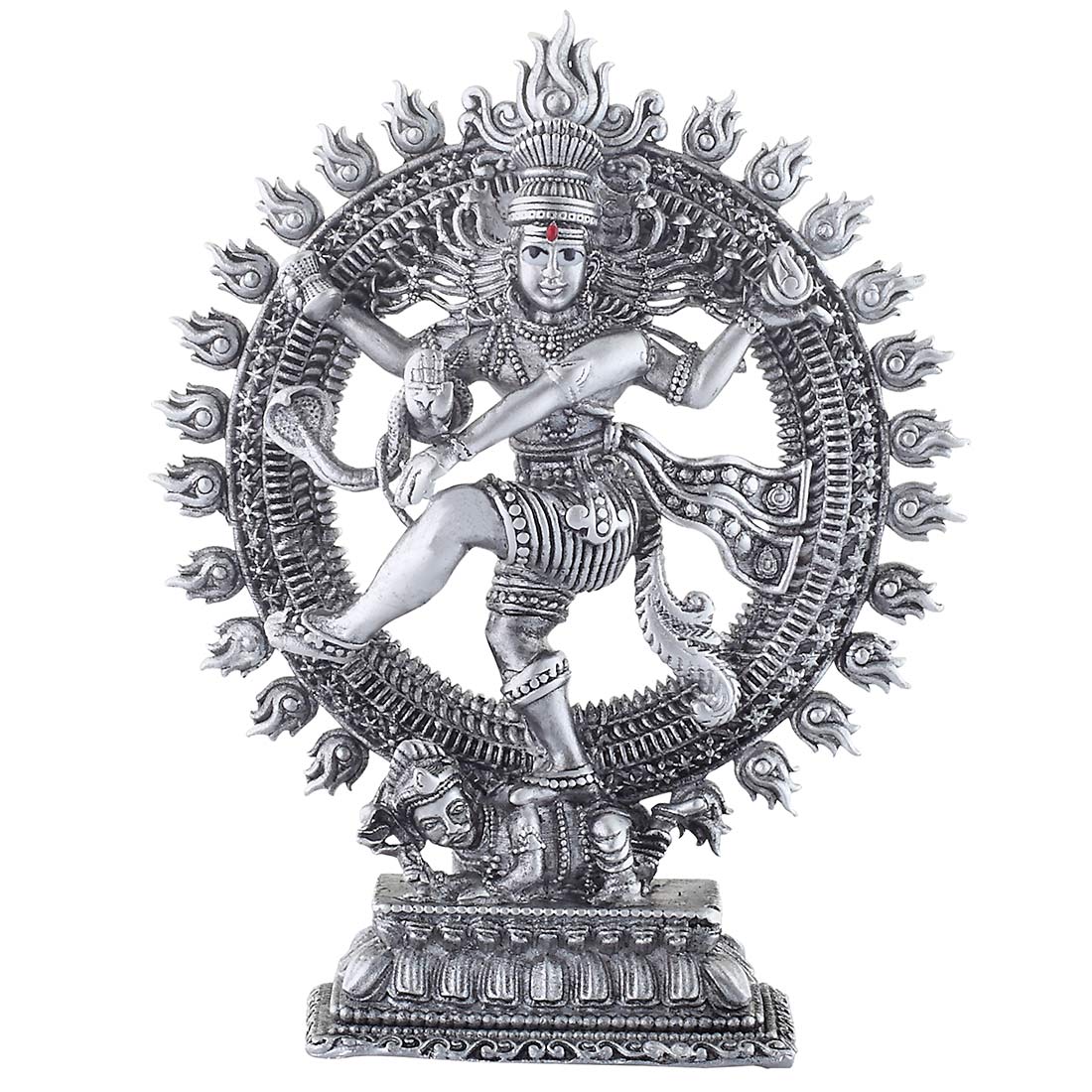 silver natraj shiva