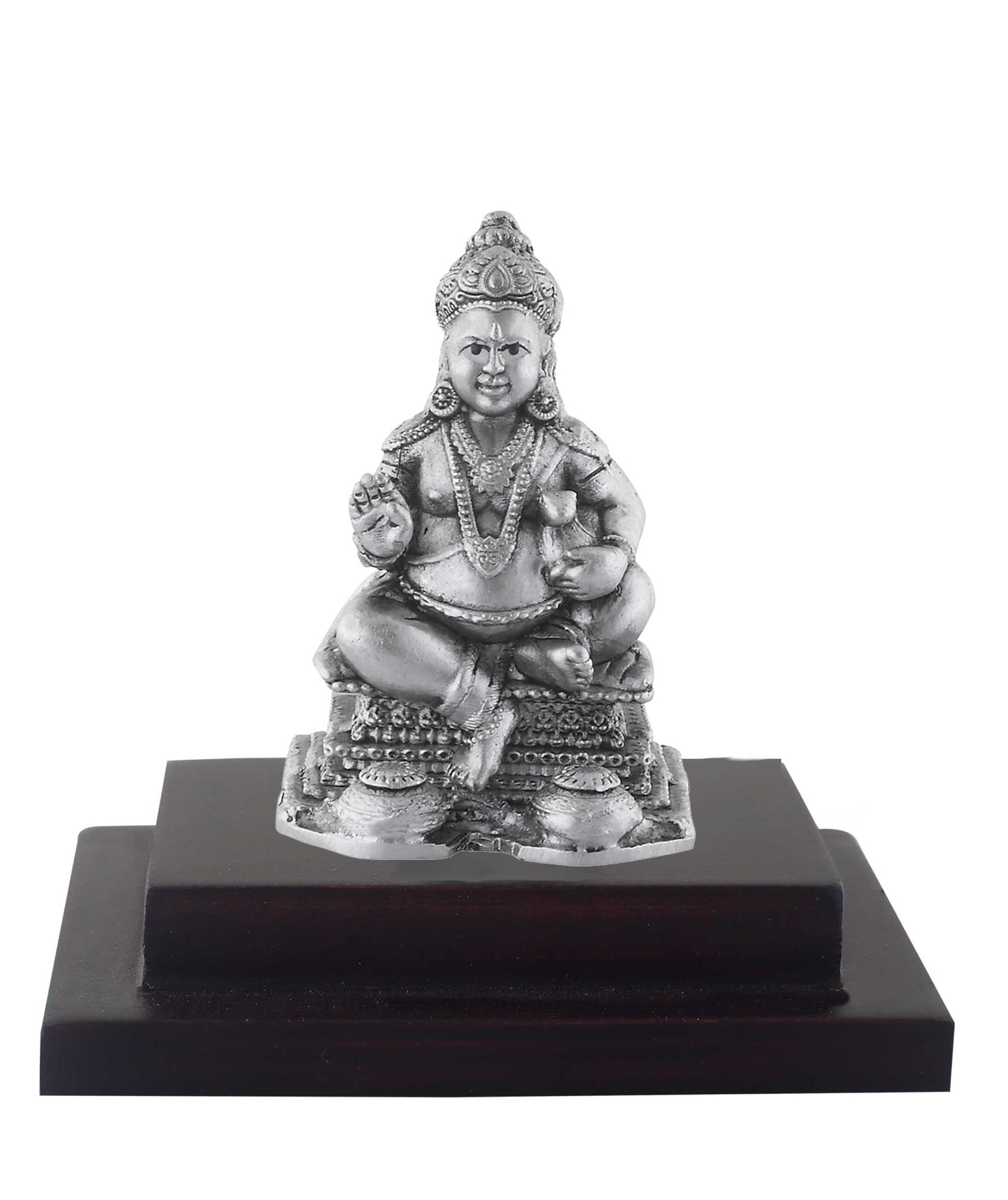 kuber god on wooden base