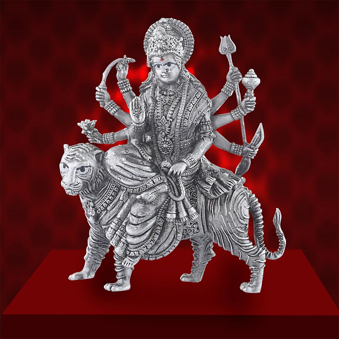 925 silver durga statue