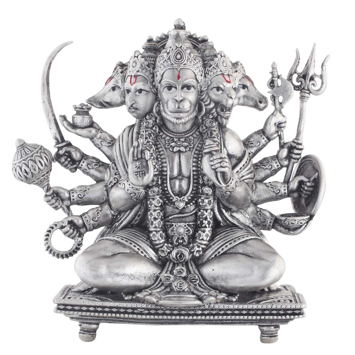 2-Inch_panchmukhi_hanuman_silver_idol
