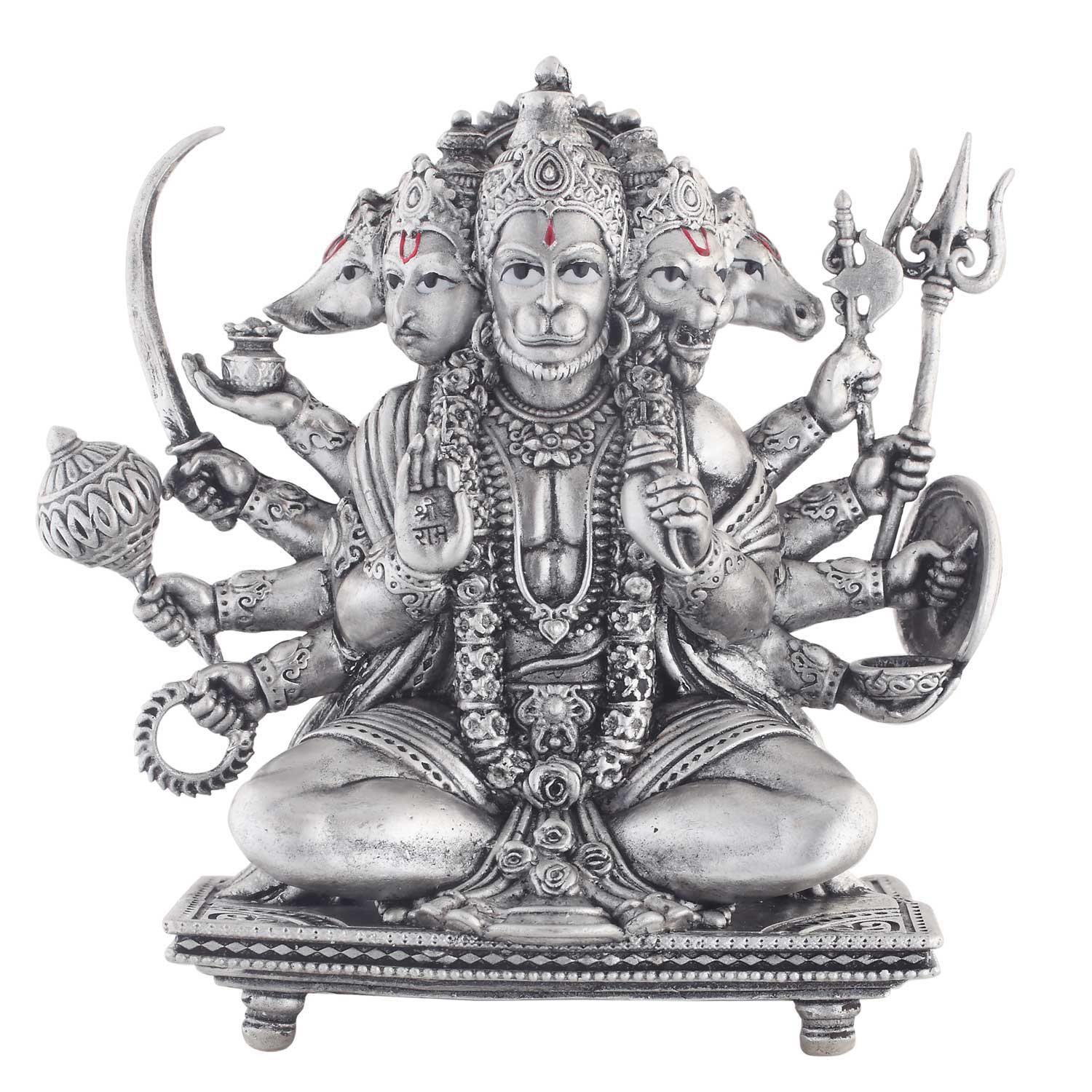 2-Inch_panchmukhi_hanuman_silver_idol