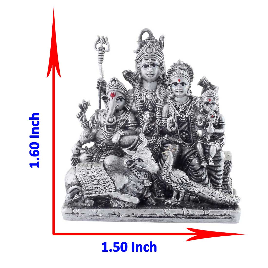 size of shiv parivar murti