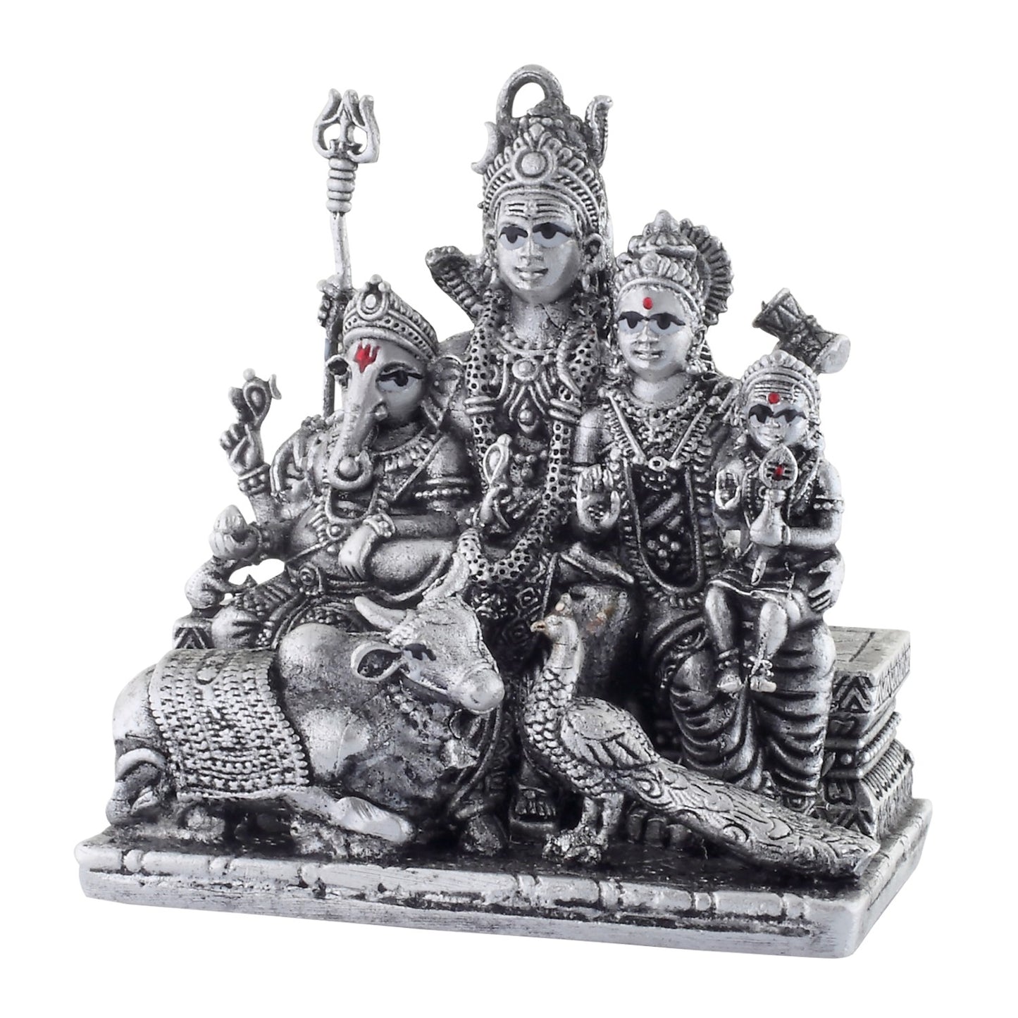 Shiv Parivar Maa Parvati Ganesh Ji Kartikeya Nandi & Peacock