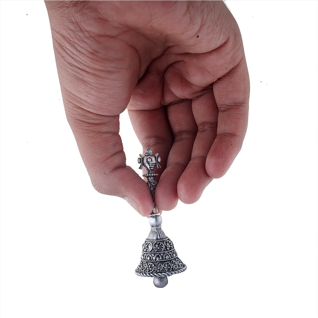 silver bell in hand