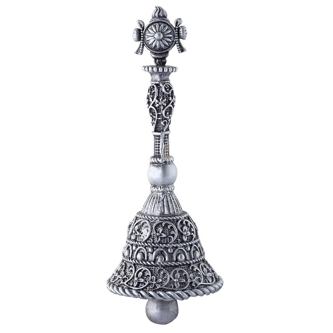 silver sudarshan chakra bell