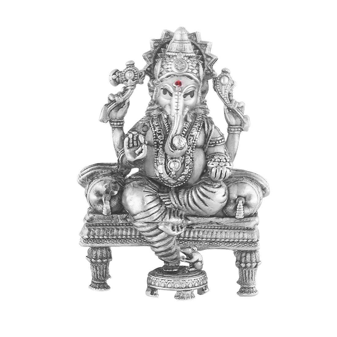 silver_ganesh_with_mukut_idol
