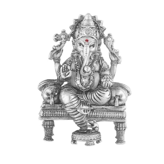 silver_ganesh_with_mukut_idol