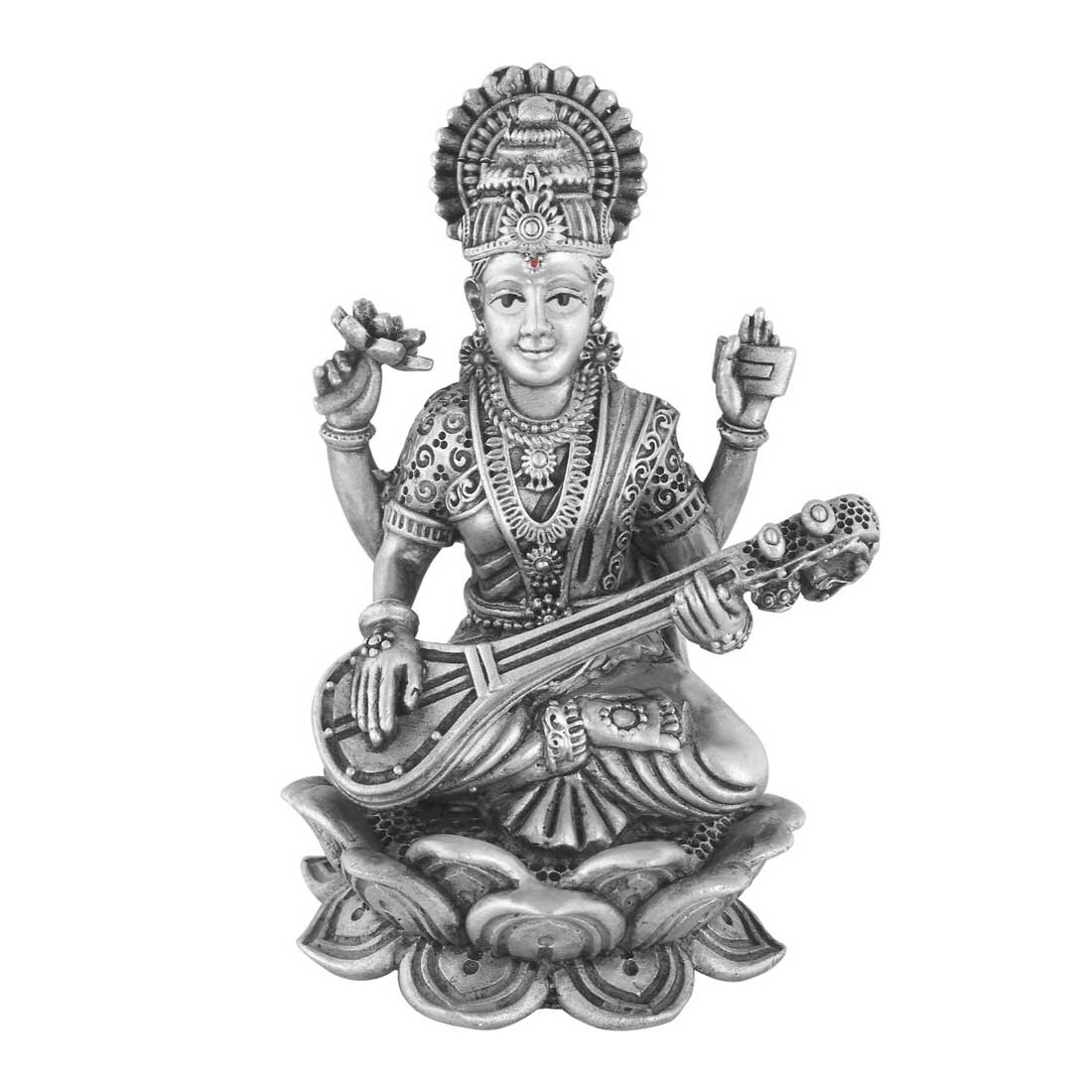 silver_saraswati_idol