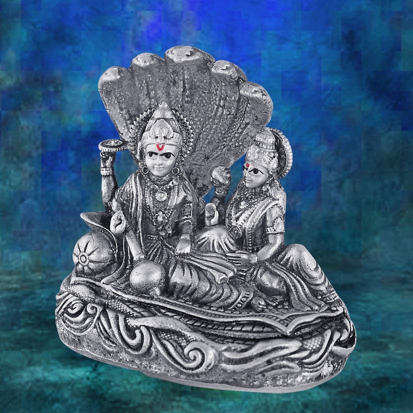 silver_vishnu_laxmi_idol