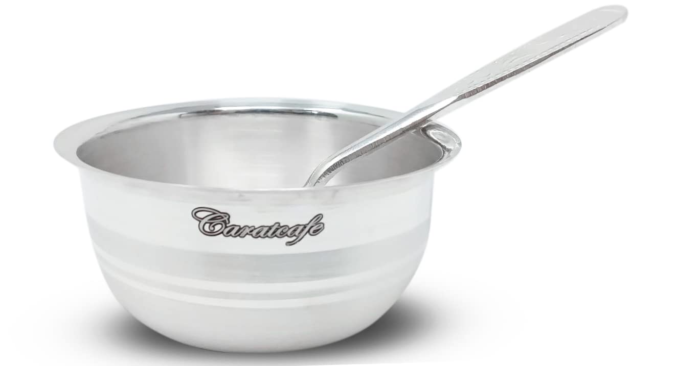 Silver Bowl and Spoon for Babies 925 Sterling Silver CaratCafe