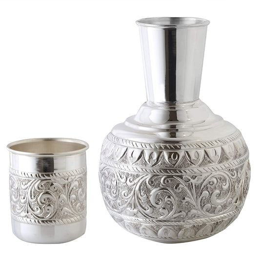 CaratCafe Pure Silver 925 Bedroom Set Lota Glass for Everyday Use