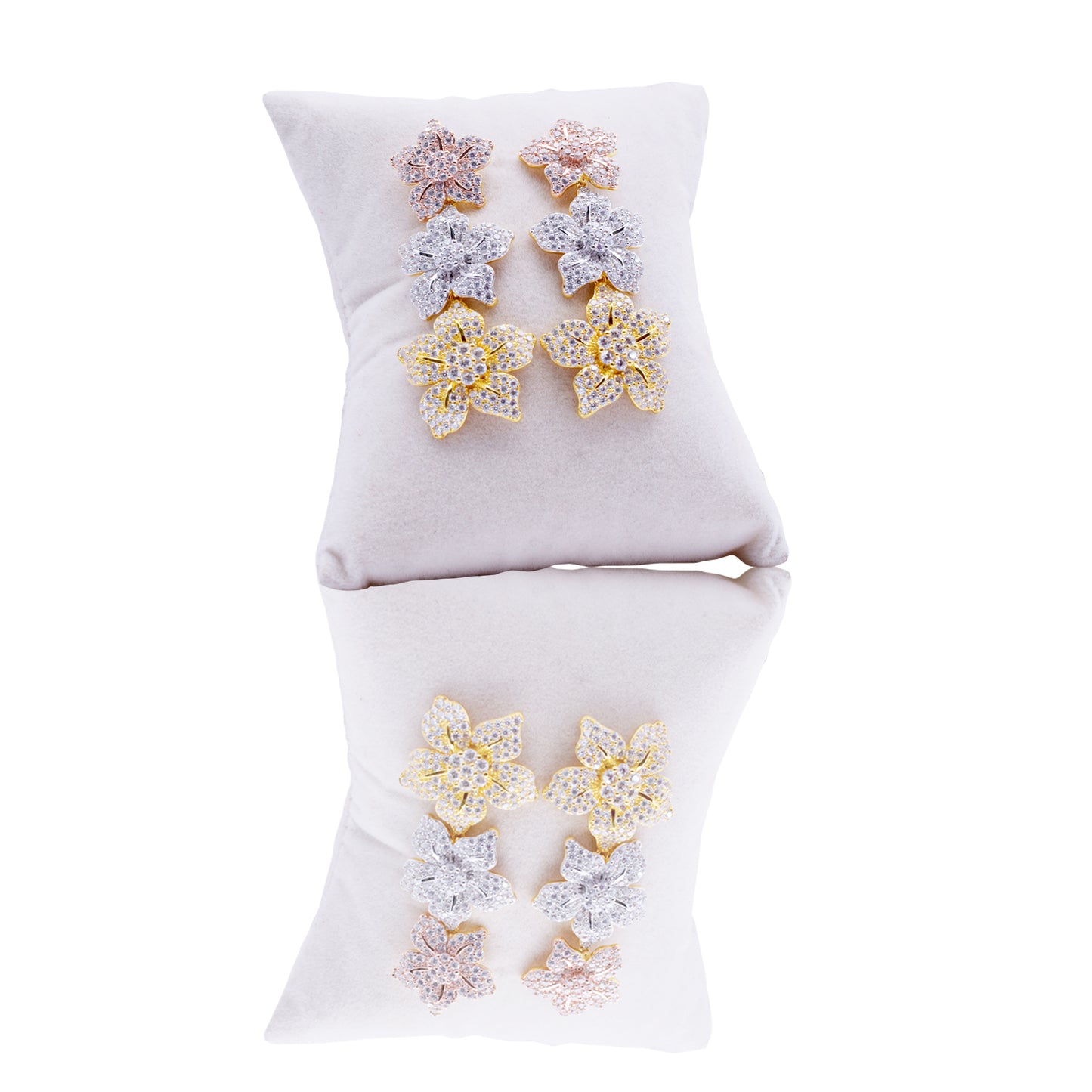 flower stone earring