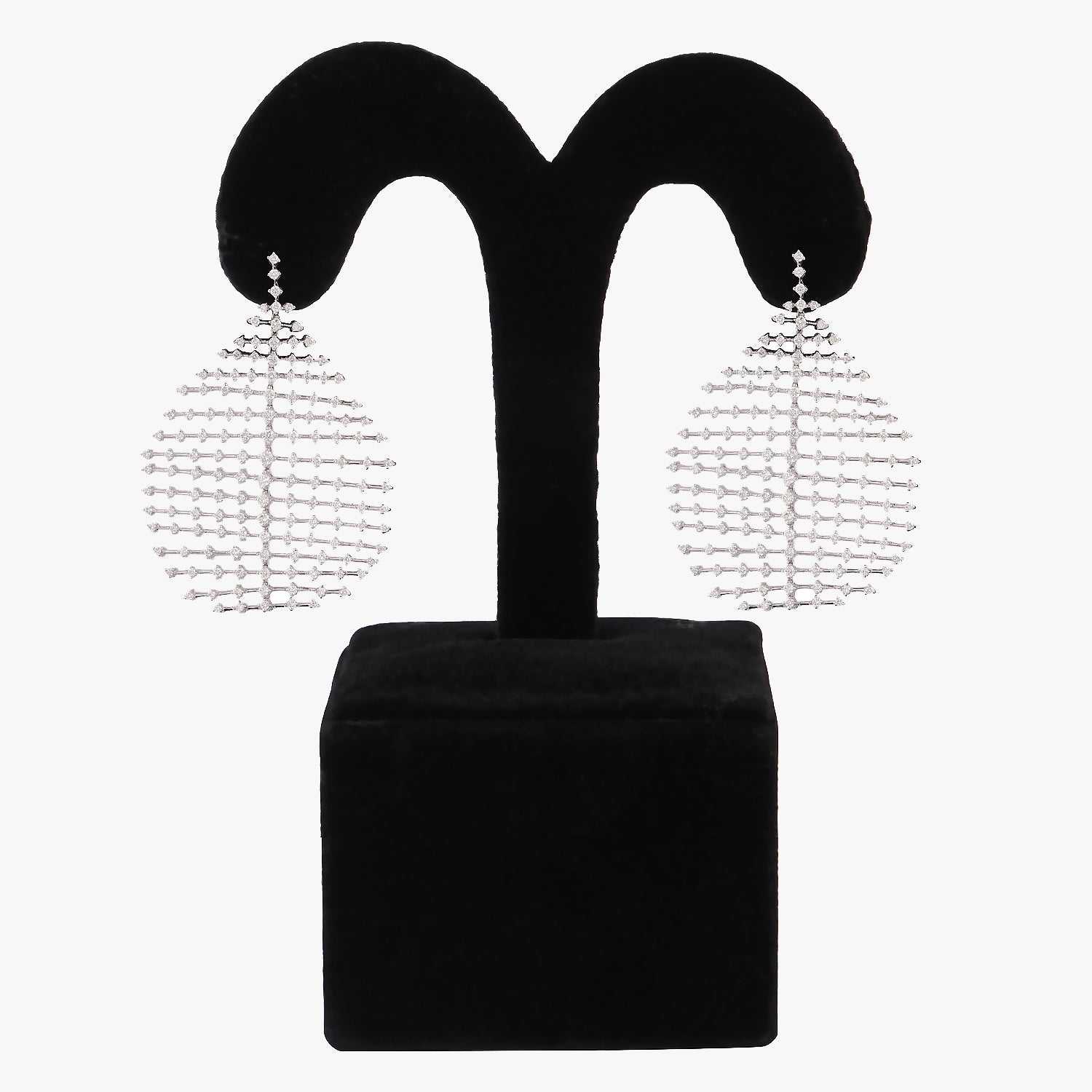 rhodium plated earrings