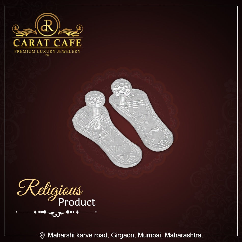 Silver paduka for temple
