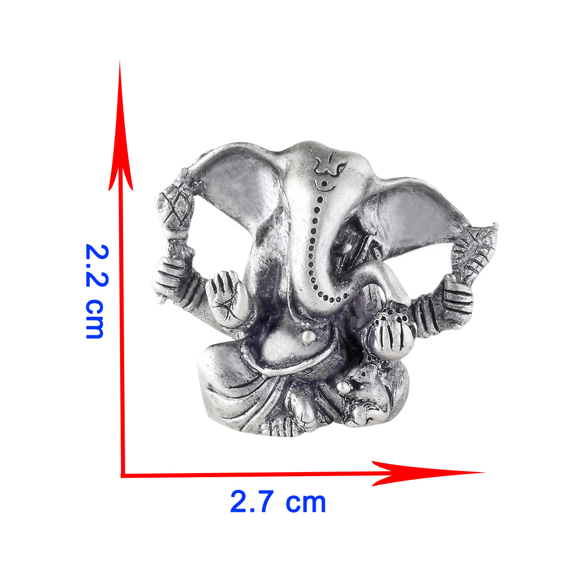 ganpati actual size for car