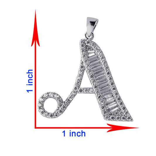 Pure Silver Alphabet Pendant