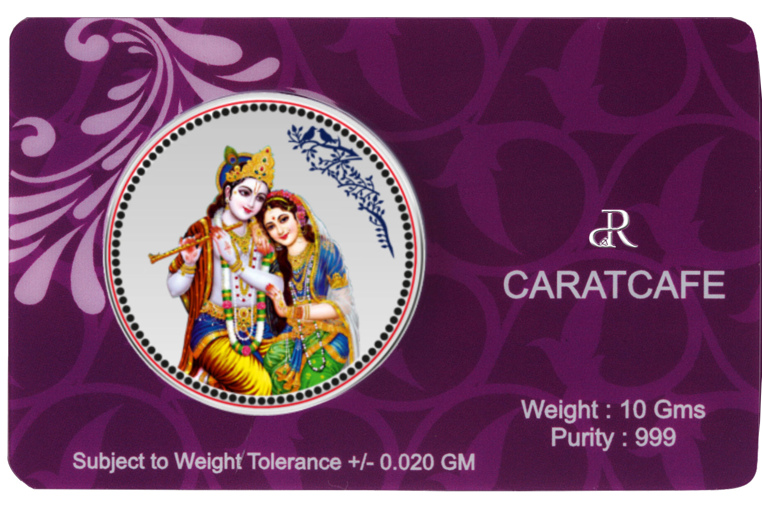 silver radha krishna coin