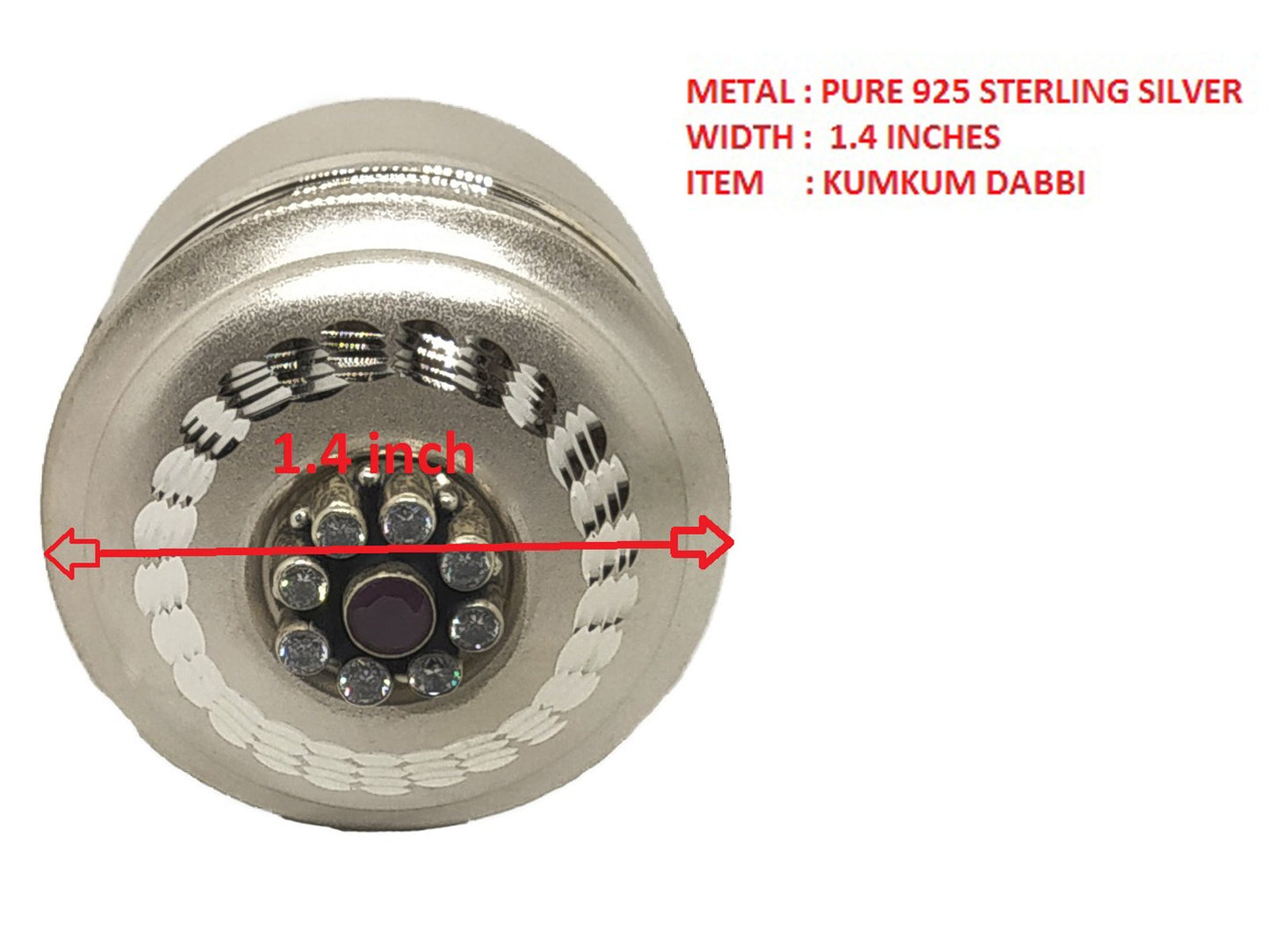 Sterling Silver Haldi Kumkum Box