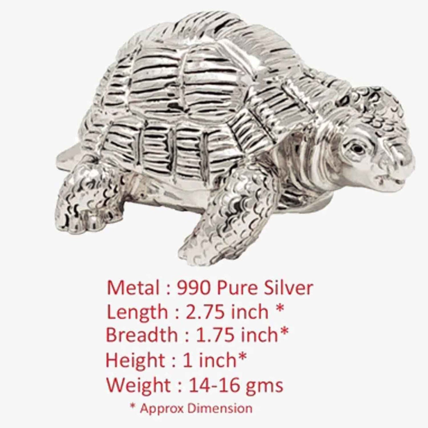Silver tortoise statue