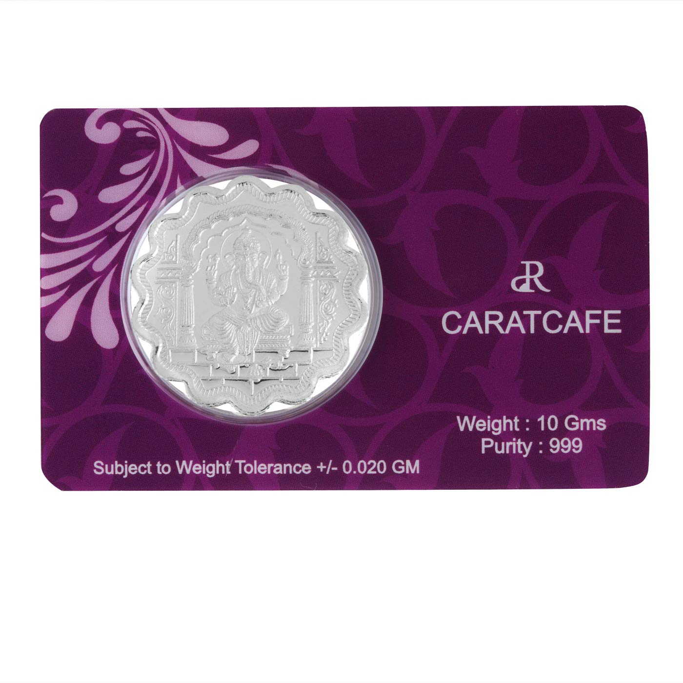 Flower Shape Ganesh Silver Coin