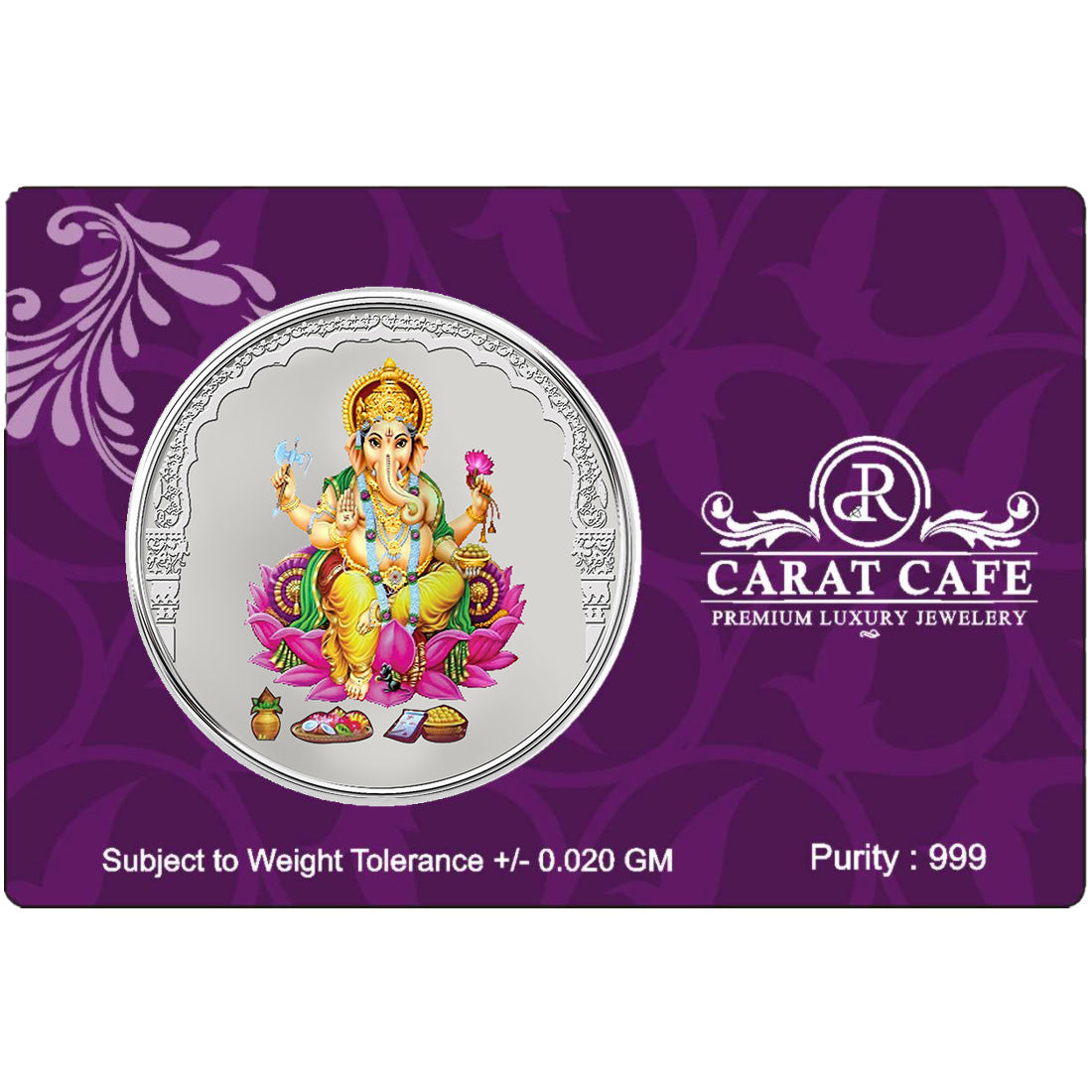 pure silver ganpati coin