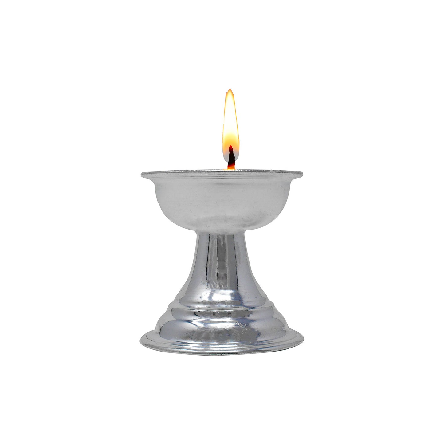 silver diya for mandir