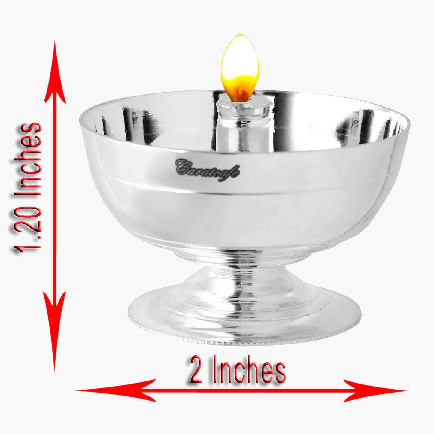 silver akhand diya
