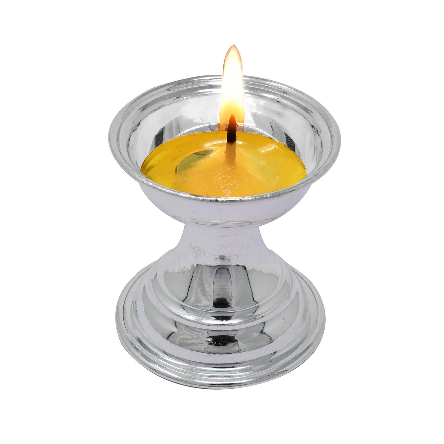 silver diya
