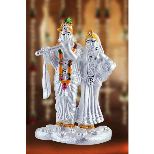 silver radha krishna