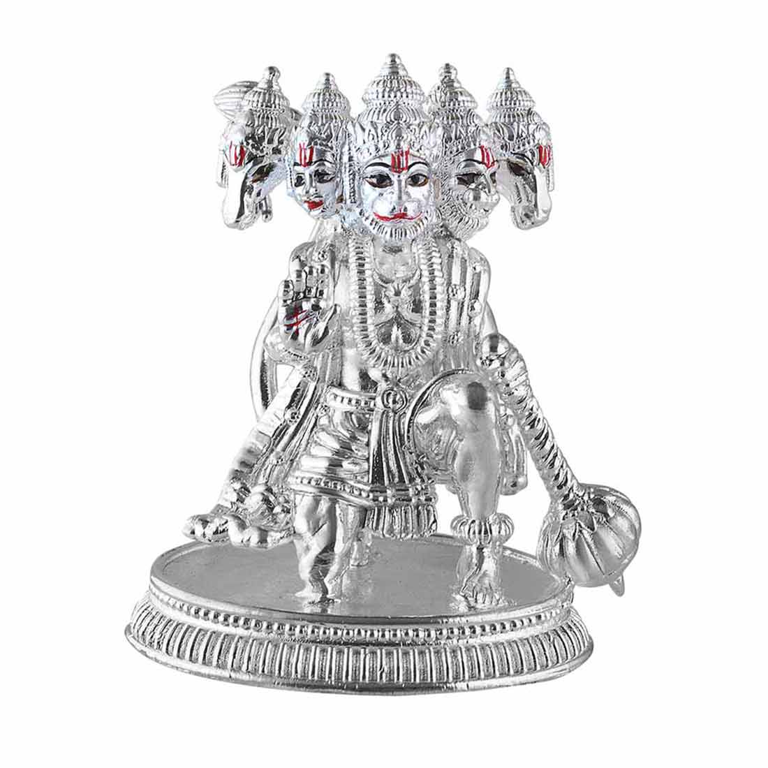 Pure silver idol of Panchmukhi Hanumanji