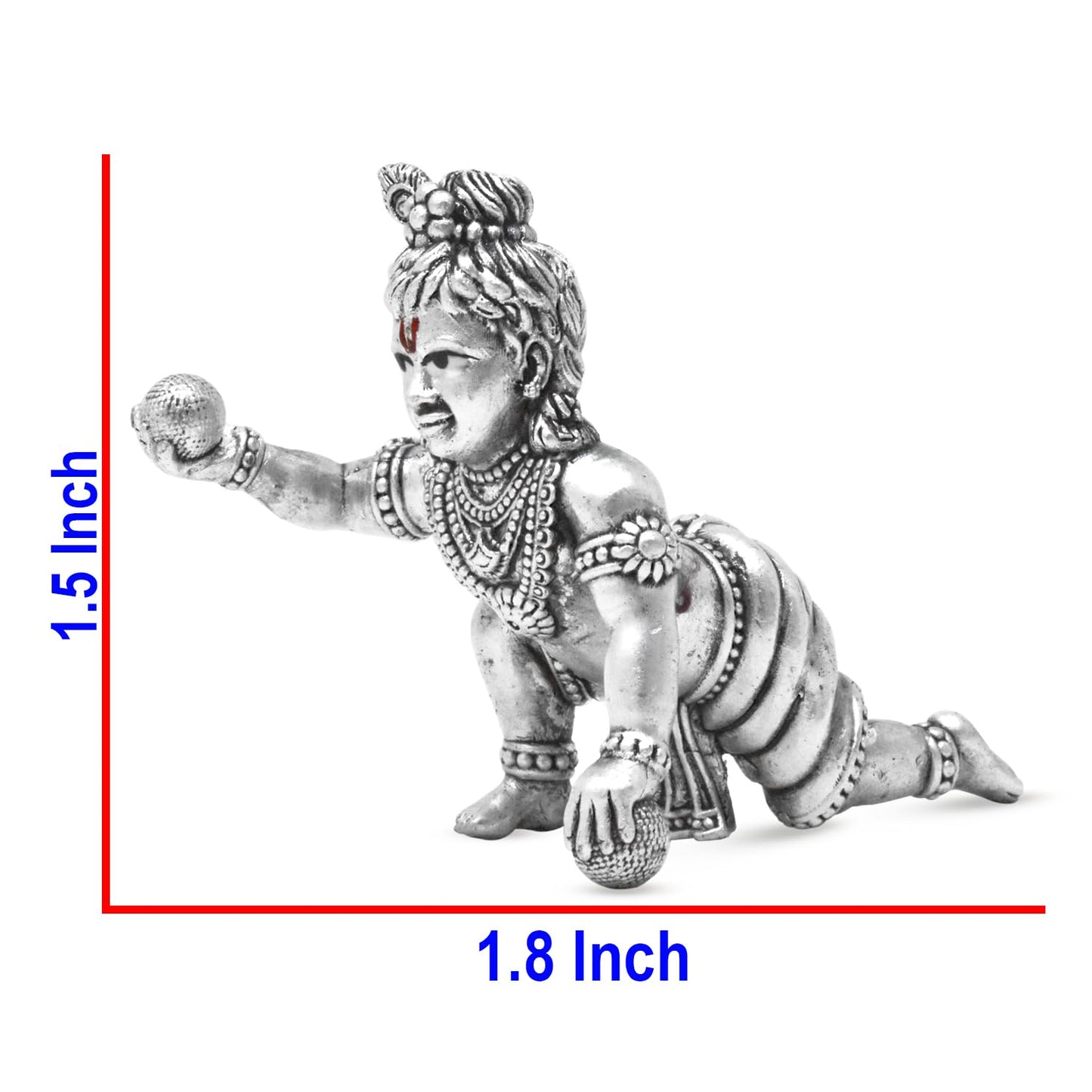 size of bal krishna idol