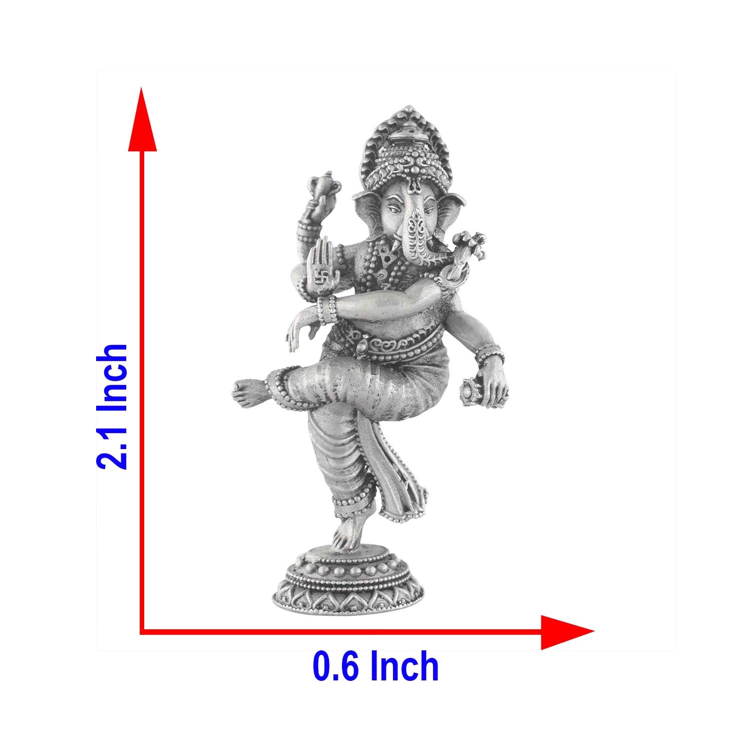size of dancing ganesh idol