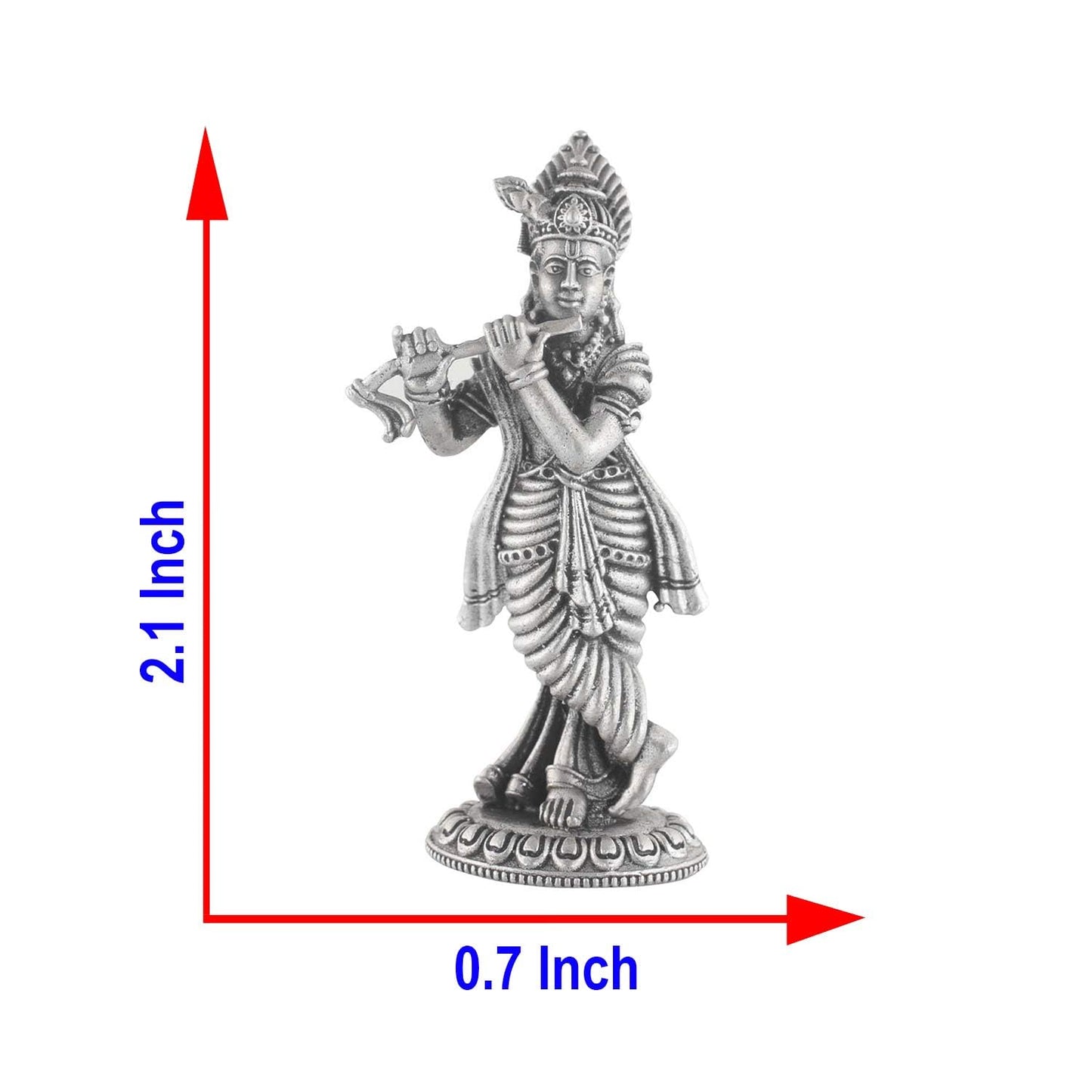 size of krishna idol