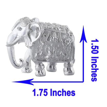 size of silver elephant idol