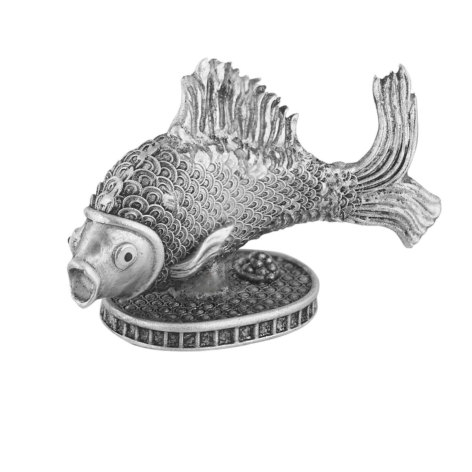 Silver fish on a white background
