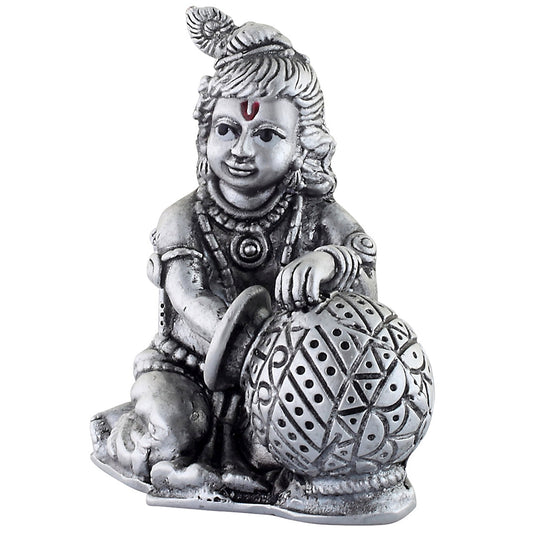 silver bal krishna idol