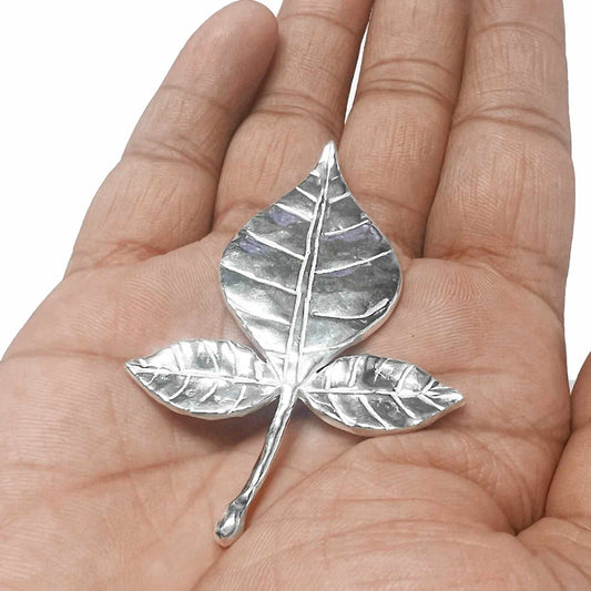 Silver Bael Patra (Bel Patra, Bilva Patra) for Shivling