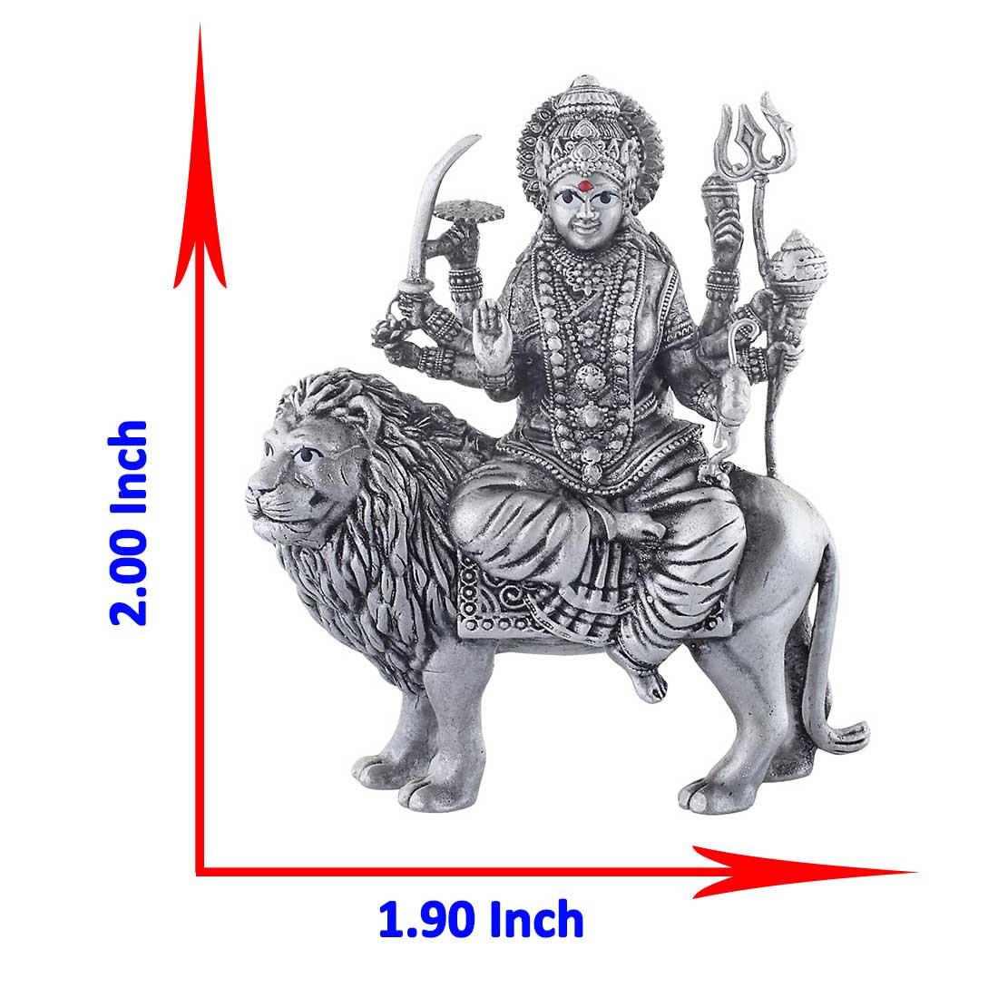 size of durga idol