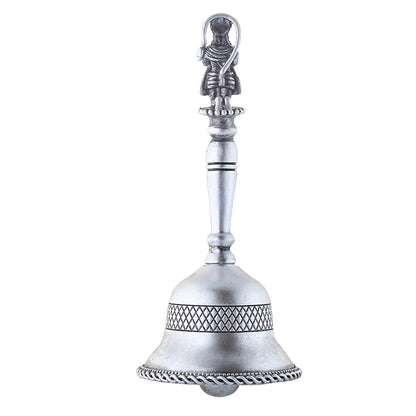 Silver Pooja Bell Ghanti for Mandir Pooja (Hanuman Figure)