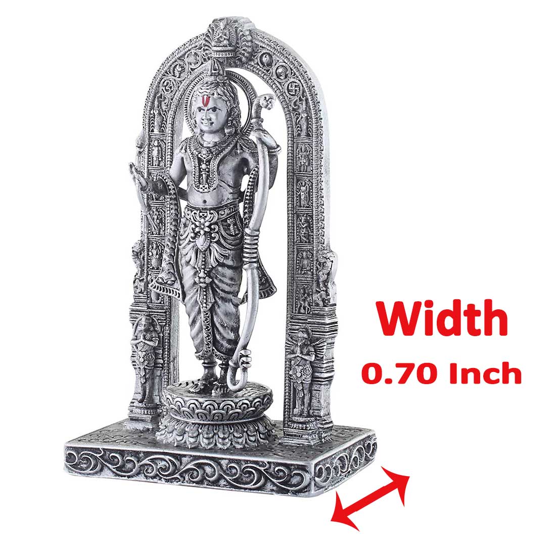 width of silver murti