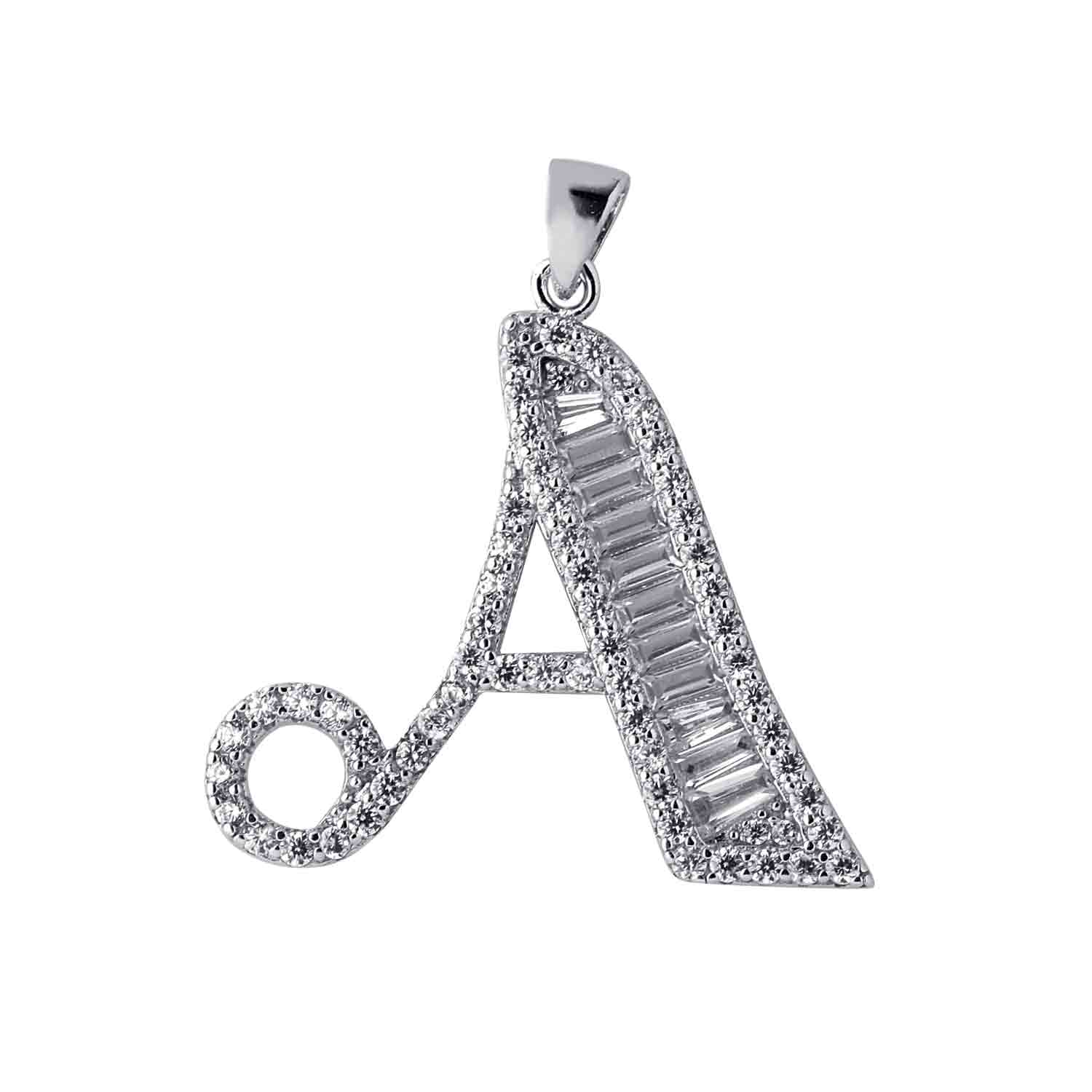 Alphabet A 925 Silver Pendant