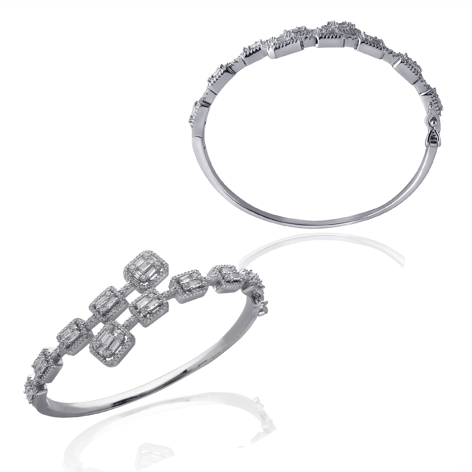 Silver Over Lapping Choki Bracelet