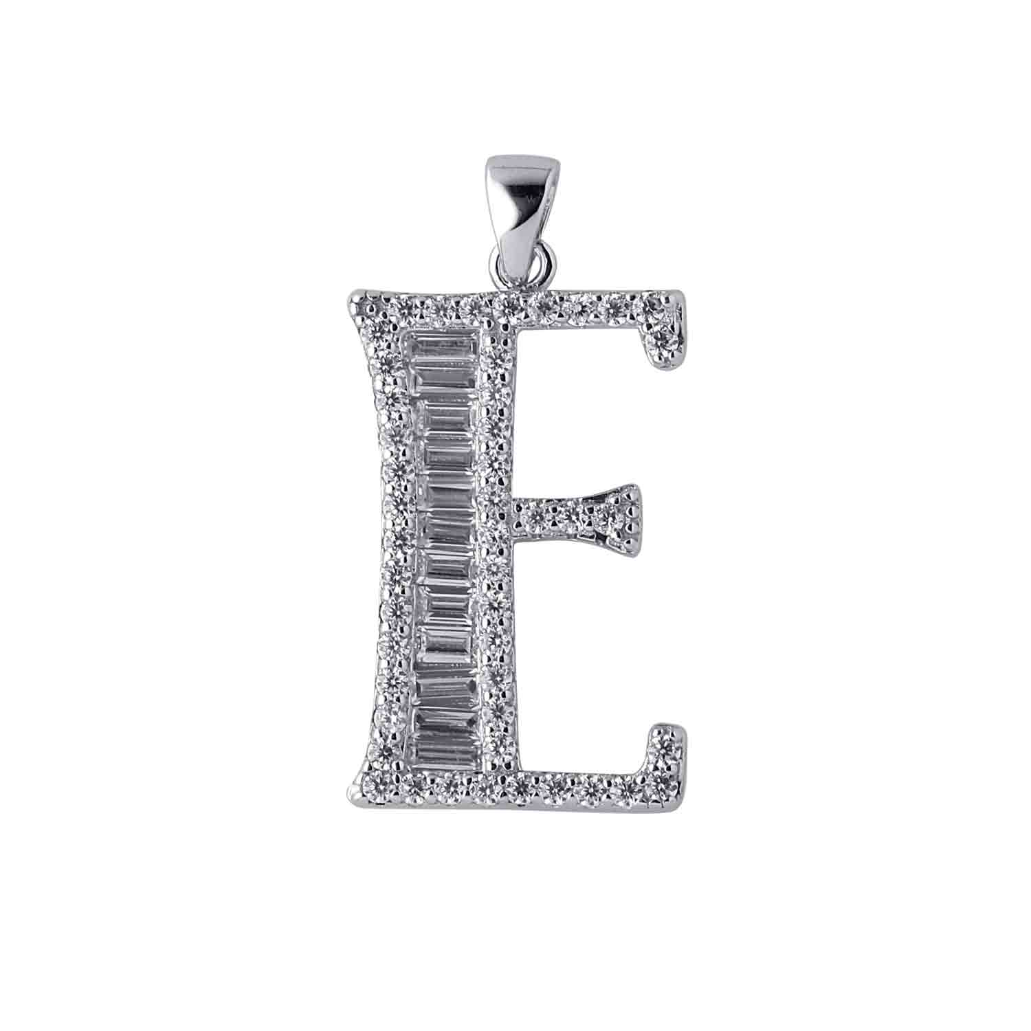 Alphabet E 925 Silver Pendant