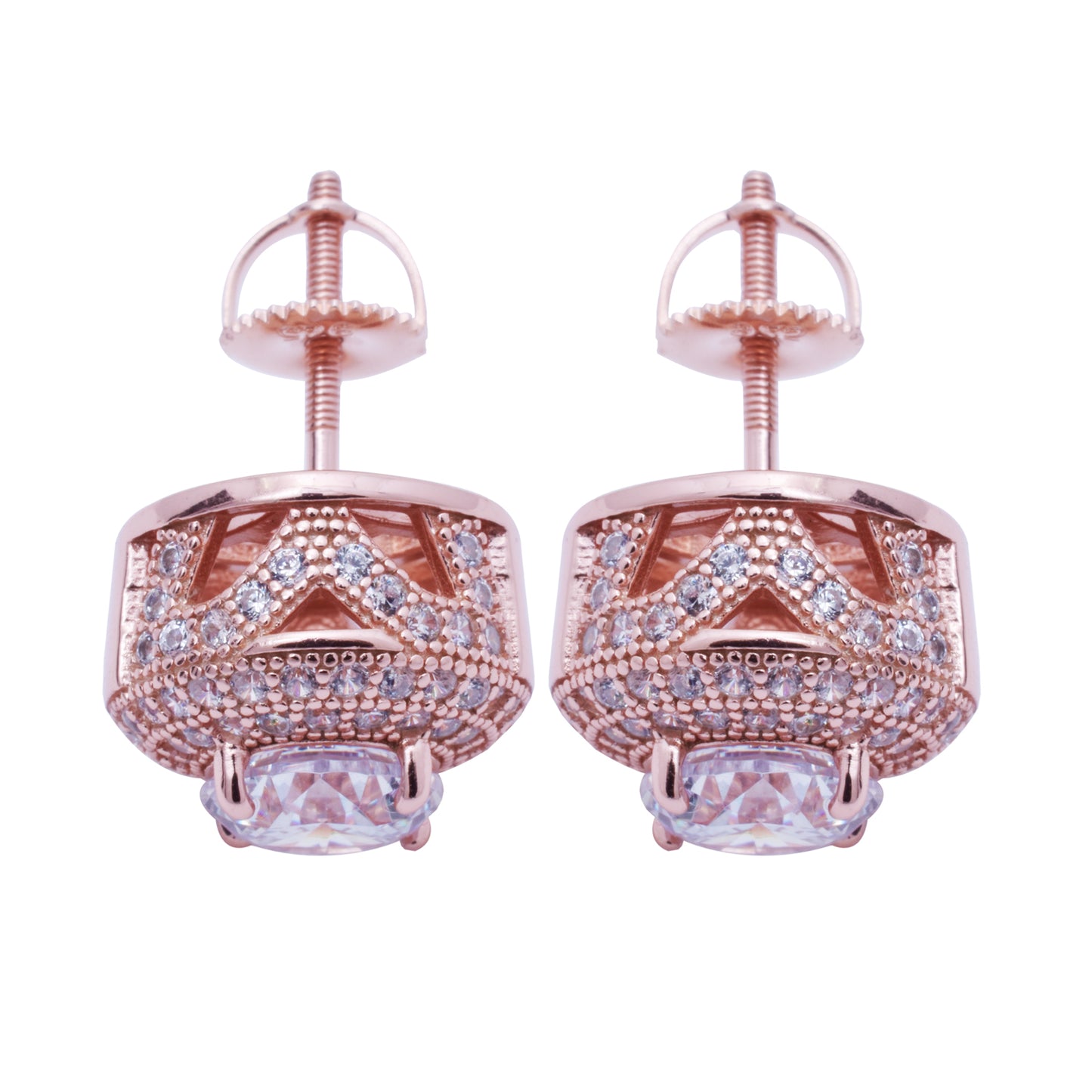 Round Diamond stone earring