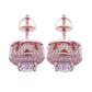 Round Diamond stone earring